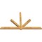 Ekena Millwork Kennewick Rough Sawn Timber Gable Bracket, Western Red Cedar, 96"W x 56"H x 4"D x 4"F, 14/12 Pitch GBW096X56X0404KEN00RWR - alternate 3